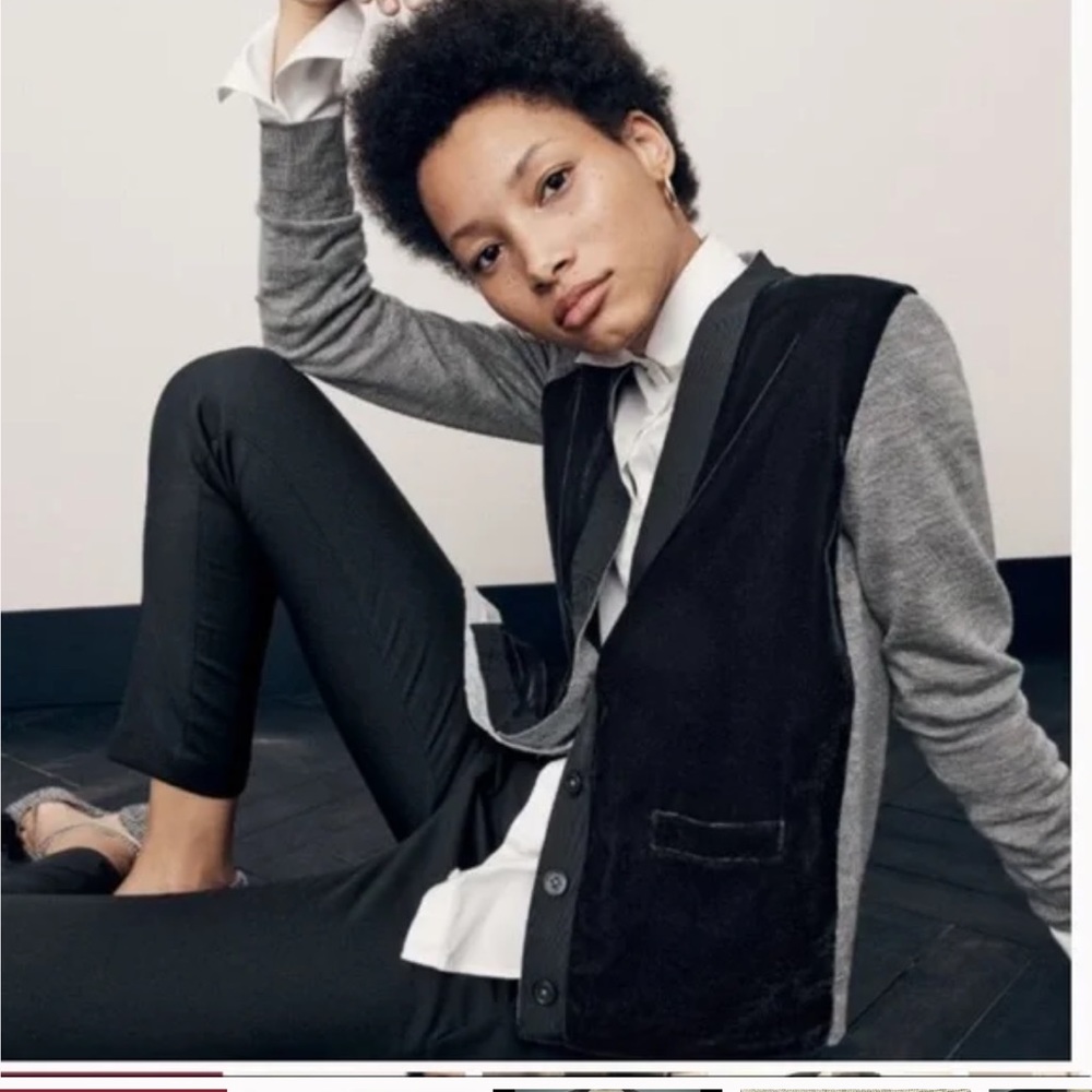 J.Crew woman’s Harlow velvet front cardigans sweater